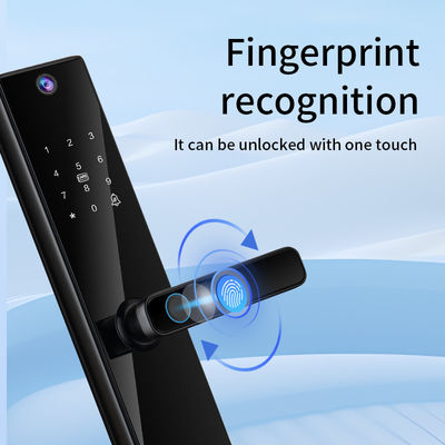 Automatic Video Calling Tuya Wifi App Fingerprint Recognition Key Card Code S819-2MAX Smart Door Lock For Home Hotel Apartment
