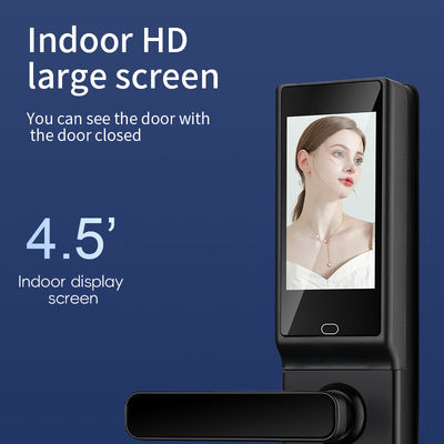 Automatic Video Calling Tuya Wifi App Fingerprint Recognition Key Card Code S819-2MAX Smart Door Lock For Home Hotel Apartment