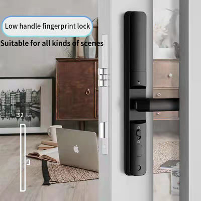 Black Zinc Alloy Smart Lock with Fingerprint Password NFC Keyless Entry