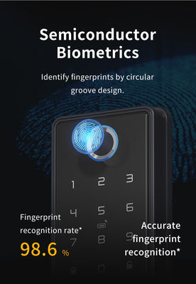 European Style Smart Home Fingerprint Door Lock with 2-Year Warranty 38-48mm Door Thickness and 4 AA Alkaline Battery