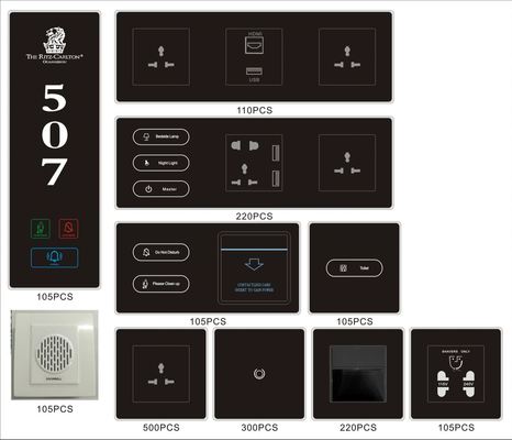 New Model LED Doorplate with LCD Screen 12V ~ 5V and 86 Bottom Box for Hotel Hospital Office