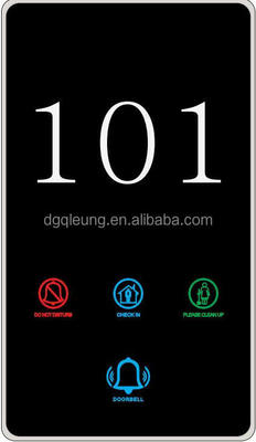 Custom Logo Hotel Doorplate Switch with 5 Years Warranty and Standard 86 Bottom Box for Easy Installation