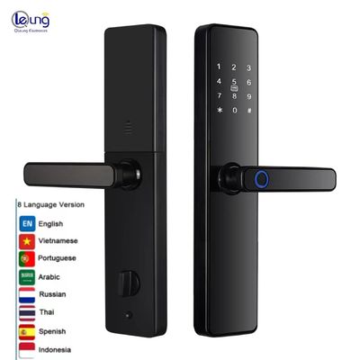 ล็อคประตูบ้านสมาร์ท สังกะสีเหล็ก S819 ล็อคประตูลายนิ้วมือ 8 ภาษา Tuya ล็อคประตู Wifi TTlock