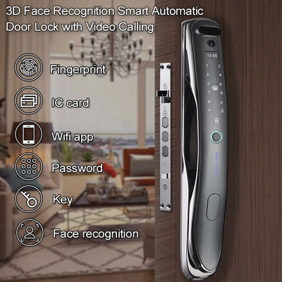 อัตโนมัติเต็ม 3D การจํานองใบหน้า ล็อคสมาร์ทลายนิ้วมือ รหัสผ่าน ล็อคประตูสําหรับอพาร์ทเมนต์