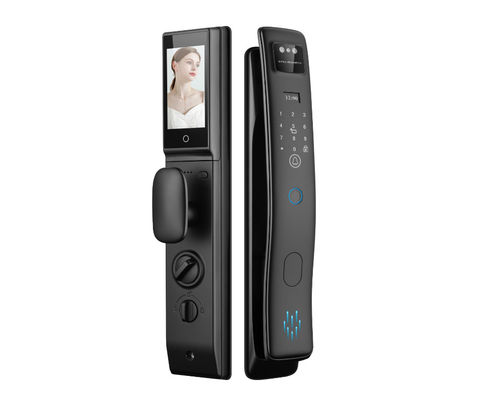 Qleung S958max พร้อม Cerradura 3D Face ID อัจฉริยะ Tuya Wifi วิดีโอการเรียก การรับรู้ลายนิ้วมือบัตรรหัสกุญแจ Smart Door Lock