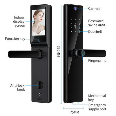 Qleung Tuya Wifi Remote Control HD Camera Video Intercom รหัสบัตรลายนิ้วมือ