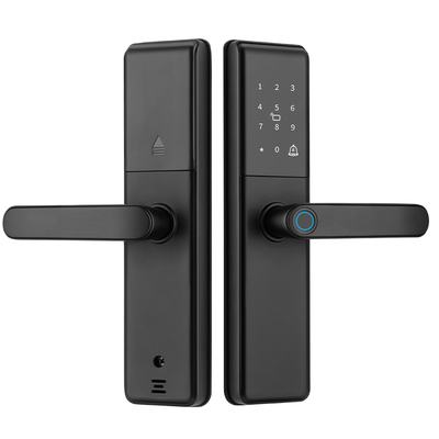 Qleung S851 Smart Home Door Lock Tuya APP การควบคุมทางไกลลายนิ้วมือ รหัสผ่าน การ์ด