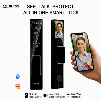 การจํานองใบหน้า 3 มิติ Tuya APP กล้องอินเตอร์คอม รูปลายนิ้วมือชีวภาพ