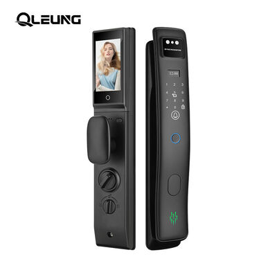 ลายนิ้วมืออัตโนมัติ 3D Face Recognition ประตูล็อค Palmprint จอแสดงผล LCD Tuya Active Video Calling WiFi ควบคุมการเข้าถึงประตูดิจิตอลล็อค