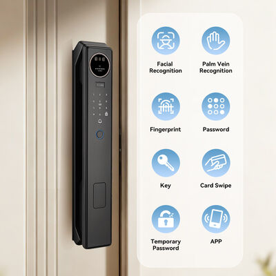 Qleung S959max Face Recognition Palm Vein ลายนิ้วมือรหัสผ่านคีย์การ์ดปลดล็อคแอป